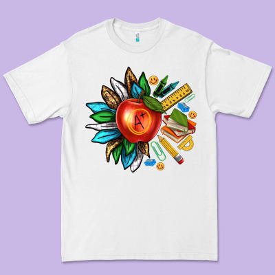 Premium Tee teacher sunflower
