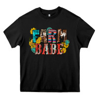 Black farm babe Heavy Core Tee - Zillion Design Studio
