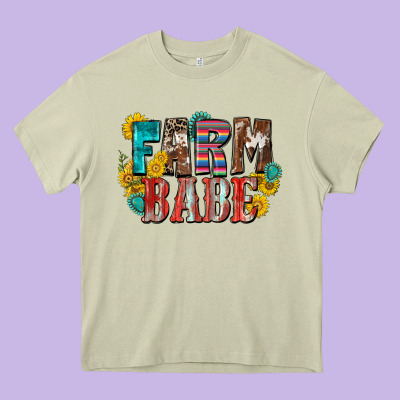 Farm Babe Heavy Core Tee Designed By Zillion Design Studio