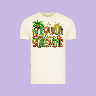 Tequila Lime And Sunshine Summer Vintage Tee Designed By Jasminsmagicworld