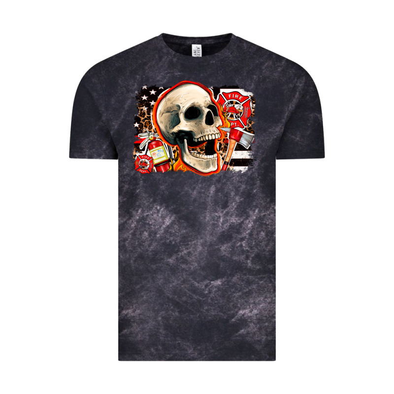 Firefighter Skull Vintage Tee by AdoDesignShop | Teevron