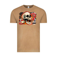 Vintage Camel firefighter skull Vintage Tee - AdoDesignShop