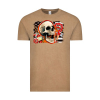 Vintage Coffee firefighter skull Vintage Tee - AdoDesignShop