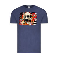 Vintage Denim firefighter skull Vintage Tee - AdoDesignShop