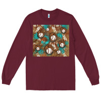 Burgundy baseball turquoise gemstones western patterns Long Sleeve Tee - BarkalooDesign