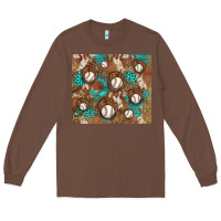 Chestnut baseball turquoise gemstones western patterns Long Sleeve Tee - BarkalooDesign