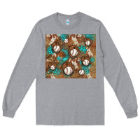 Heather Grey baseball turquoise gemstones western patterns Long Sleeve Tee - BarkalooDesign