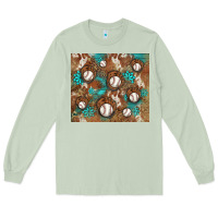 Matcha baseball turquoise gemstones western patterns Long Sleeve Tee - BarkalooDesign