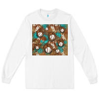 White baseball turquoise gemstones western patterns Long Sleeve Tee - BarkalooDesign