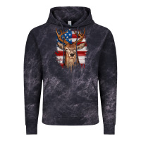 Cloud Black deer american flag Vintage Hoodie - JahusDesignShop