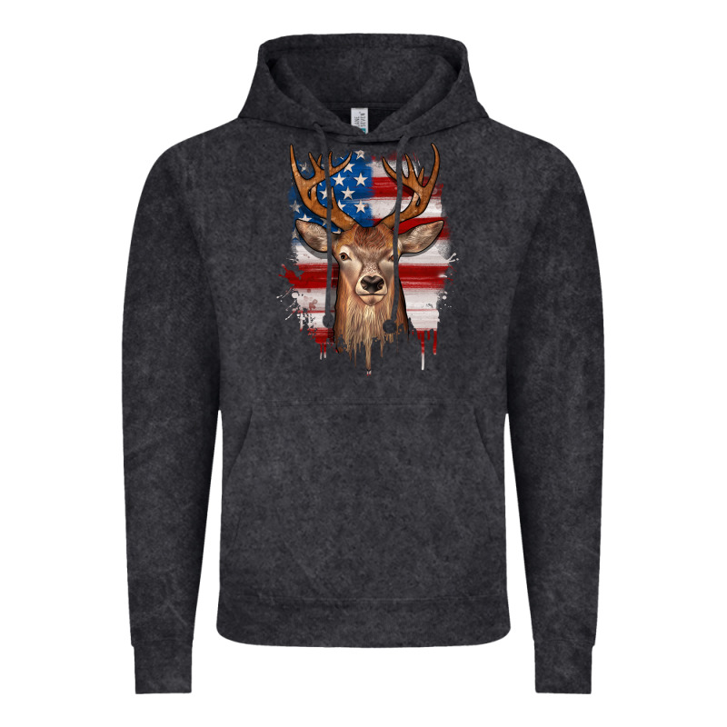 Deer American Flag Vintage Hoodie by JahusDesignShop | Teevron