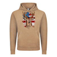 Vintage Coffee deer american flag Vintage Hoodie - JahusDesignShop