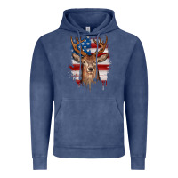 Vintage Denim deer american flag Vintage Hoodie - JahusDesignShop