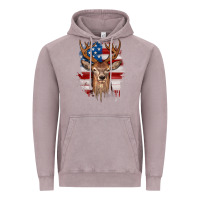 Vintage Zinc deer american flag Vintage Hoodie - JahusDesignShop
