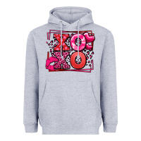 Heather Grey Xoxo Valentine's Day leopard frame Heavyweight Hoodie - LillyAllenDesigns