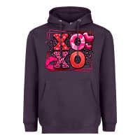Plum Xoxo Valentine's Day leopard frame Heavyweight Hoodie - LillyAllenDesigns