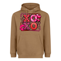 Toasted Coconut Xoxo Valentine's Day leopard frame Heavyweight Hoodie - LillyAllenDesigns