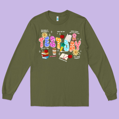 Test Day Long Sleeve Tee Designed By Jahusdesignshop