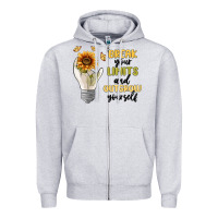 Heather Grey break your limits Zipper Hoodie - MaliasSmallBusiness