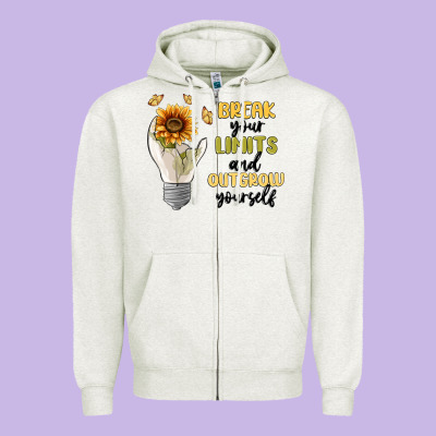 Break Your Limits Zipper Hoodie Designed By Maliassmallbusiness