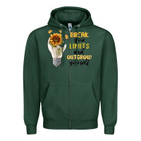 Sports Green break your limits Zipper Hoodie - MaliasSmallBusiness