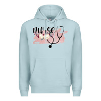 Blue Mist Nurse Floral Premium Hoodie - Bettercallsaul