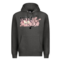 Charcoal Heather Nurse Floral Premium Hoodie - Bettercallsaul