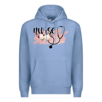 Colony Blue Nurse Floral Premium Hoodie - Bettercallsaul