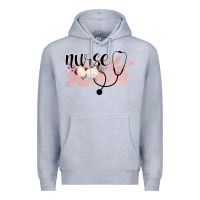 Heather Grey Nurse Floral Premium Hoodie - Bettercallsaul