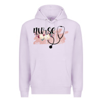 Lilac Nurse Floral Premium Hoodie - Bettercallsaul