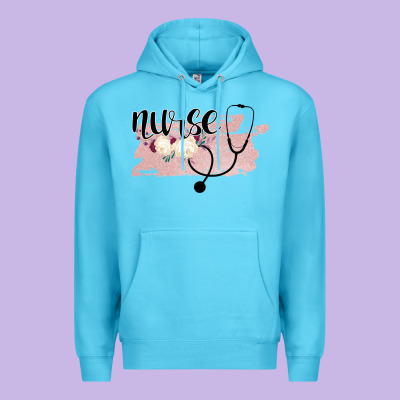 Nurse Floral Premium Hoodie Designed By Bettercallsaul