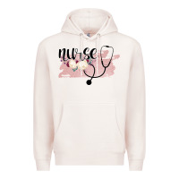 Pale Pink Nurse Floral Premium Hoodie - Bettercallsaul