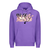 Purple Nurse Floral Premium Hoodie - Bettercallsaul