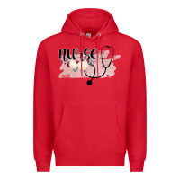 Red Nurse Floral Premium Hoodie - Bettercallsaul