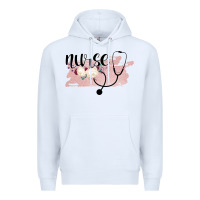 White Nurse Floral Premium Hoodie - Bettercallsaul