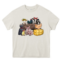 Cream farm animals wagon Heavy Core Tee - Zillion Design Studio