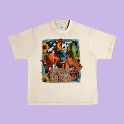 Cowboy Rodeo Urban Heavy Tee Designed By Jahusdesignshop