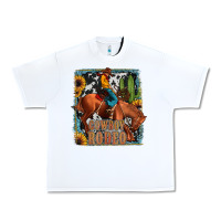 White cowboy rodeo Urban Heavy Tee - JahusDesignShop