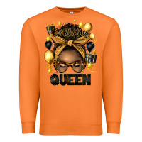 Carrot birthday queen afro messy bun Premium Sweatshirt - Artiststas