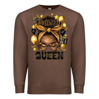 Chestnut birthday queen afro messy bun Premium Sweatshirt - Artiststas