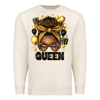 Sandshell birthday queen afro messy bun Premium Sweatshirt - Artiststas