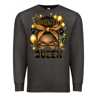 Smoke birthday queen afro messy bun Premium Sweatshirt - Artiststas