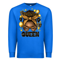 True Royal birthday queen afro messy bun Premium Sweatshirt - Artiststas