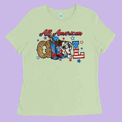 Ladies Tee all american girl