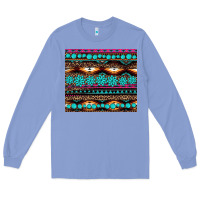 Colony Blue leopard aztec turquoise jewelry Long Sleeve Tee - BarkalooDesign