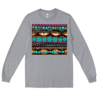 Heather Grey leopard aztec turquoise jewelry Long Sleeve Tee - BarkalooDesign