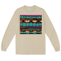 Mushroom leopard aztec turquoise jewelry Long Sleeve Tee - BarkalooDesign