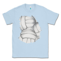 Dusty Blue 2 volleyball patch Classic Tee - AdoDesignShop