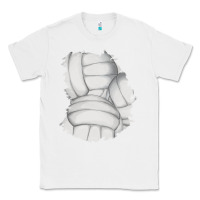 White 2 volleyball patch Classic Tee - AdoDesignShop