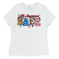 White all american babe Ladies Tee - RanaPortraitStore